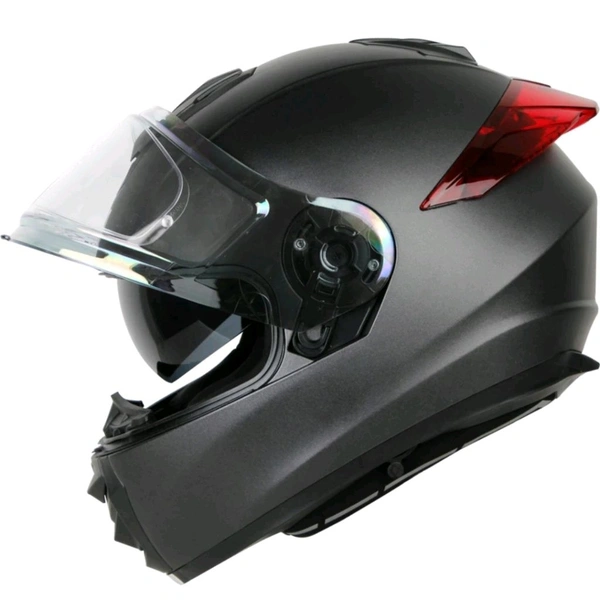 Ignyte IGN-8 ISI/DOT Certified Full Face Helmet (Glossy Black Grey)