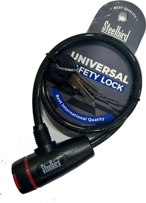Steelbird Stainless Steel Cable Lock For Helmet