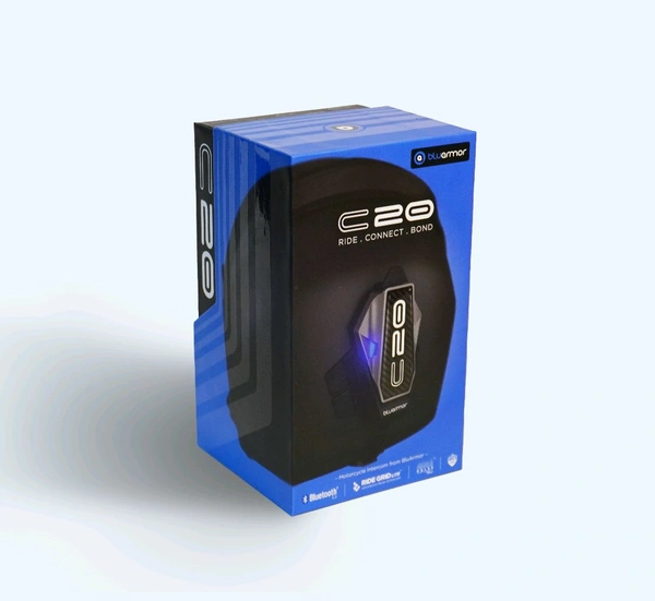 Bluarmor C20 Helmet Communication Device - Intercom And Bluetooth