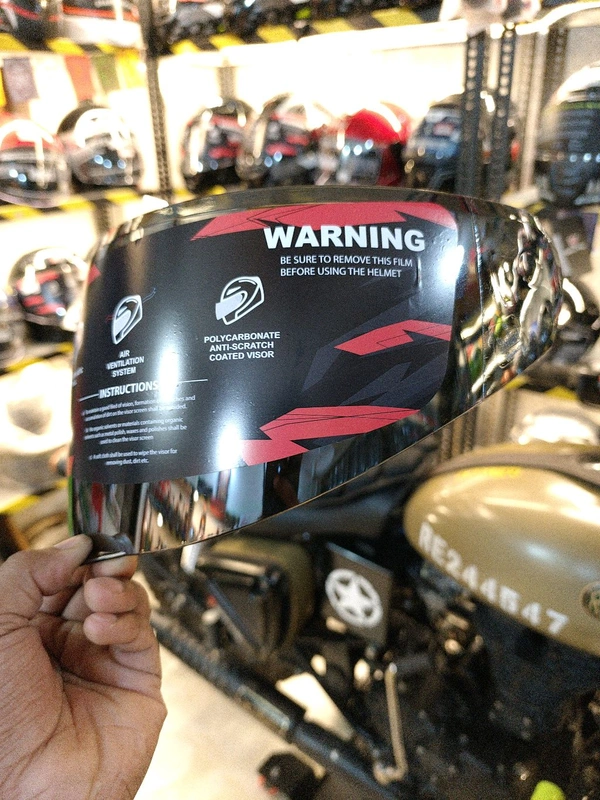 Steelbird SBA-20/ SBA-19 Chrome Silver Visor (Helmet Not Included)