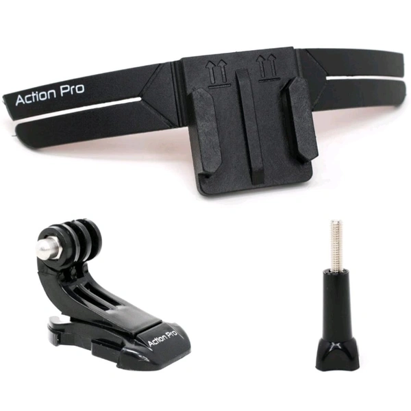 Action Pro 3M Helmet Chin Mount Strap Compatible with Gopro/ Insta 360/ SJCAM/ DJI Osmo and All Action Cameras and Smartphones