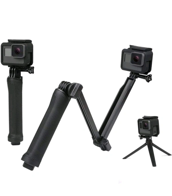 Action Pro 3 Way Monopod Tripod Mount Extension Arm For Action Cameras