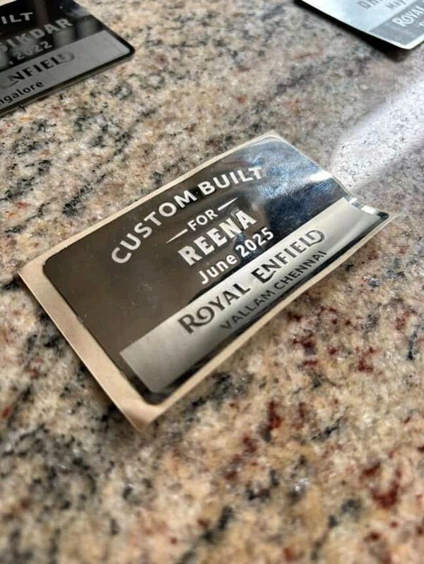 Customized Tank Thin Metal Sticker for Royal Enfield Bikes (PREPAID ORDER ONLY)