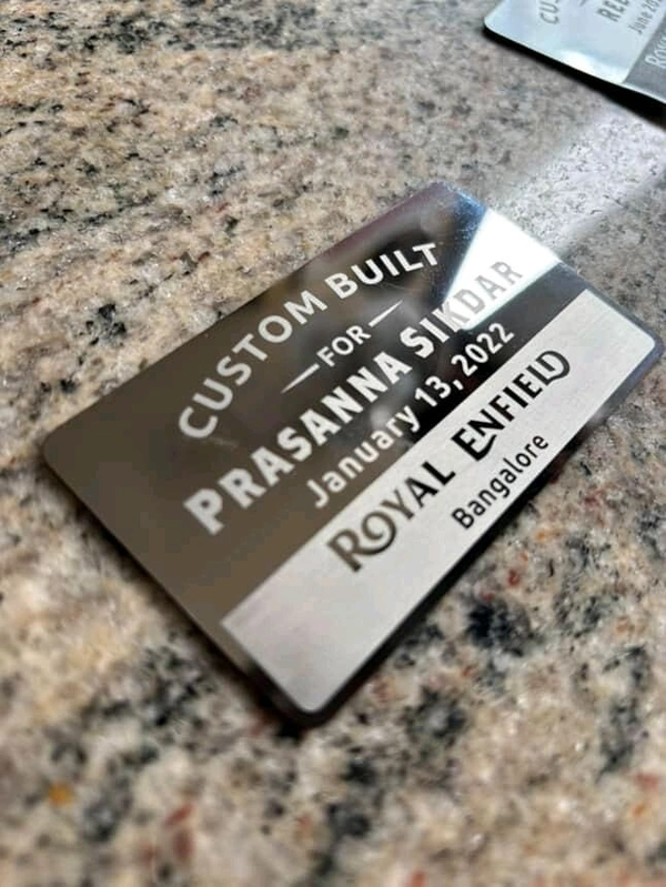 Customized Tank Hard Metal Sticker for Royal Enfield Bikes (PREPAID ORDER ONLY)