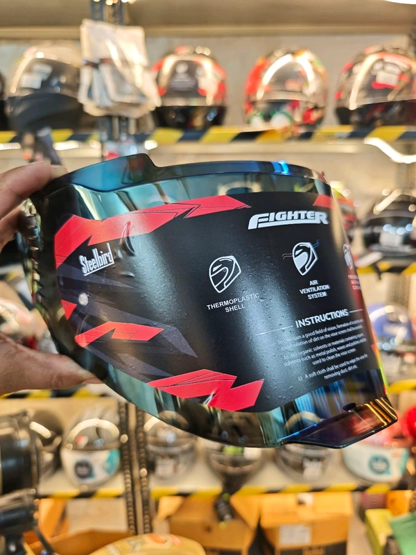 Steelbird SBH-57 Chrome Blue Visor