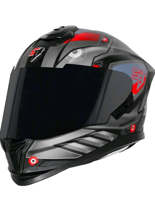 Steelbird SBH-57 ISS Fighter F8 ISI/DOT Glossy BLACK White