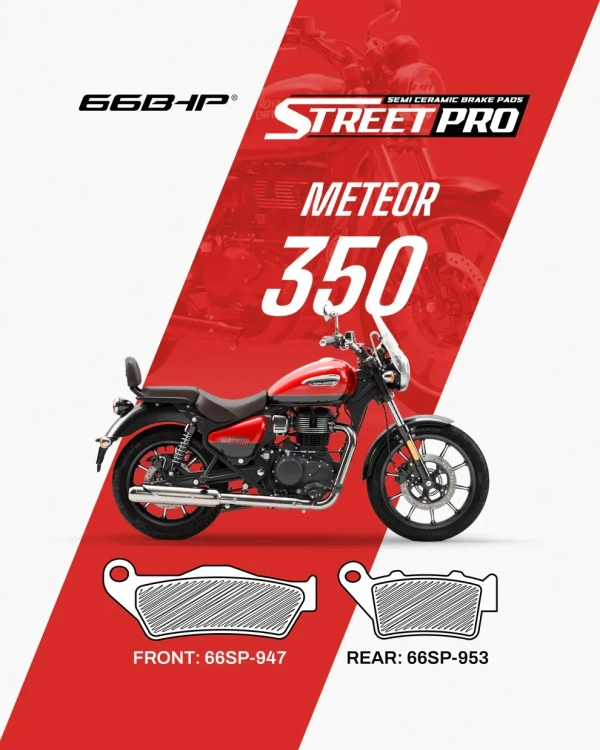 Royal Enfield Meteor 350 (FRONT) Street Pro Semi Ceramic Brake Pads (66SP-947)