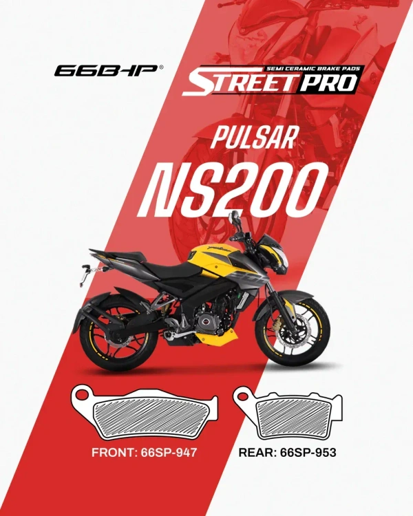 Bajaj NS200 (FRONT) Street Pro Semi Ceramic Brake Pads (66SP-947)