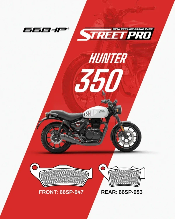Royal Enfield Hunter 350  (FRONT) Street Pro Semi Ceramic Brake Pads (66SP-947)