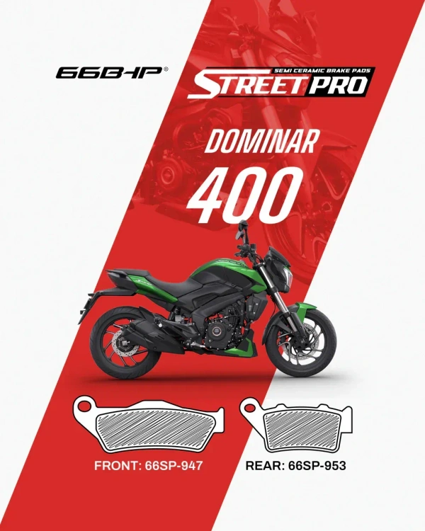 Bajaj Dominar 400 (FRONT) Street Pro Semi Ceramic Brake Pads (66SP-947)