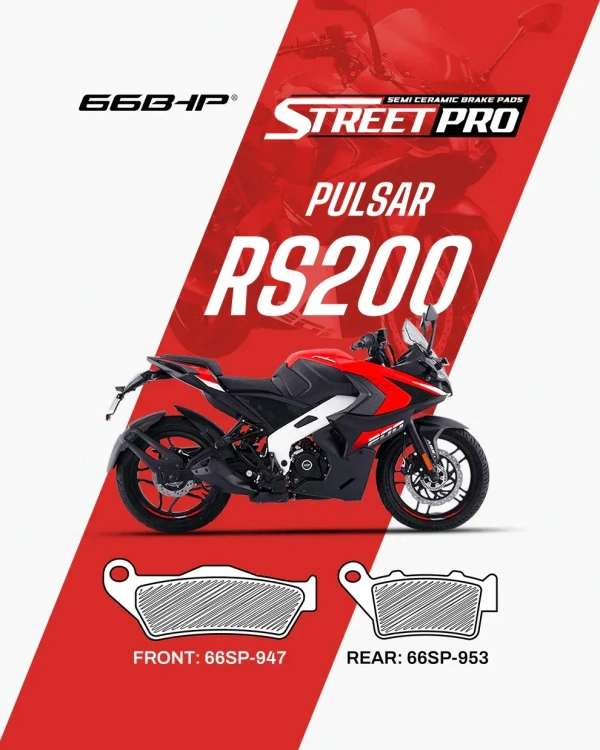 Bajaj RS200 (FRONT) Street Pro Semi Ceramic Brake Pads (66SP-947)