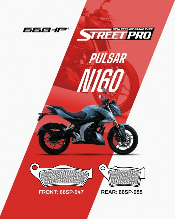 PULSAR N160 (FRONT) Street Pro Semi Ceramic Brake Pads (66SP-947)