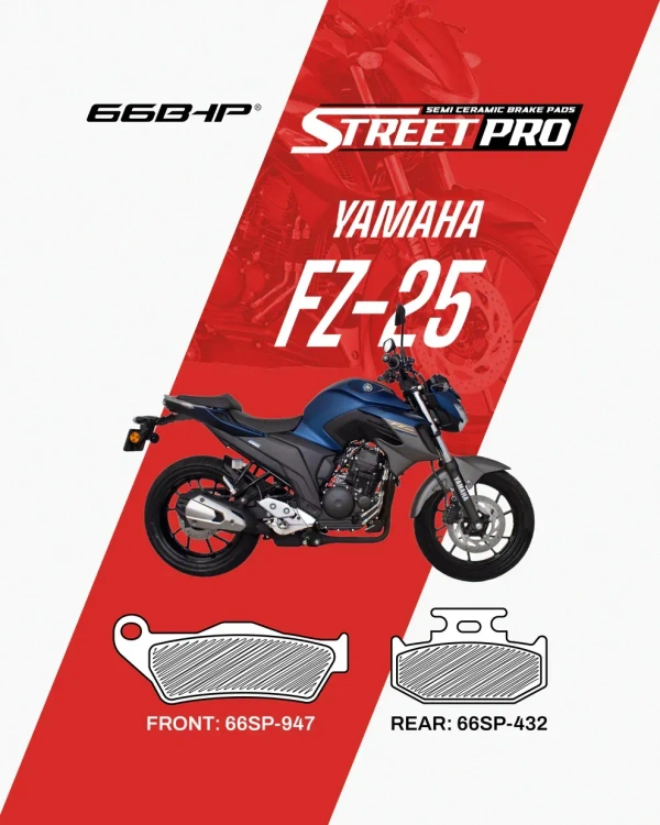 Yamaha FZ25 (FRONT) Street Pro Semi Ceramic Brake Pads (66SP-947)