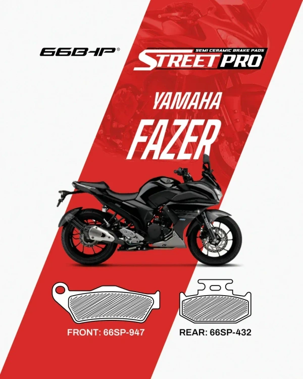 Yamaha Fazer (FRONT) Street Pro Semi Ceramic Brake Pads (66SP-947)