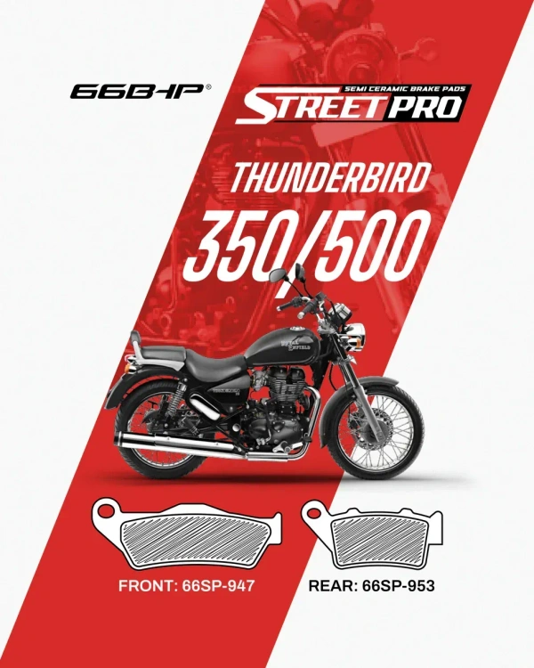 Royal Enfield Thunderbird 350 / 500 (FRONT) Street Pro Semi Ceramic Brake Pads (66SP-947)