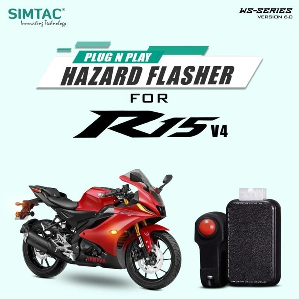 Simtac with switch hazard flasher for yamaha R15 V4 (YMHV4-WS6)