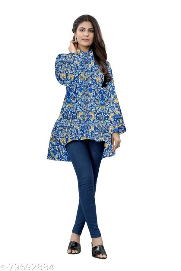 FLOWER GIRL METALIC TOPS - Skin Blue, XL-32