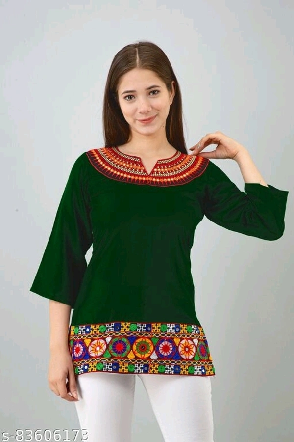Top For Womens - Dark Green, L-30