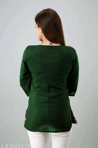 Top For Womens - Dark Green, L-30
