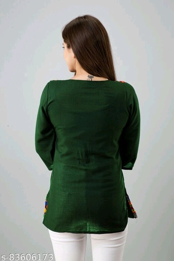 Top For Womens - Dark Green, L-30