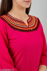 Girls Daily Wear Top - Dark Pink, L-32