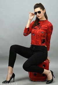 Latest Women Tops & Tunics - Red, S-28