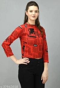 Latest Women Tops & Tunics - Red, S-28