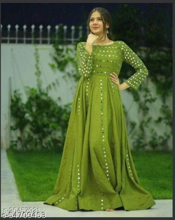 Women Gowns - Green, L