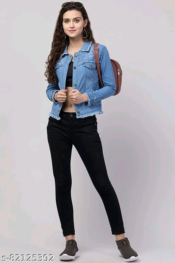 WOMEN DENIM JACKET RAF LOOK LIGHT BLUE - Sky Blue, XL-34