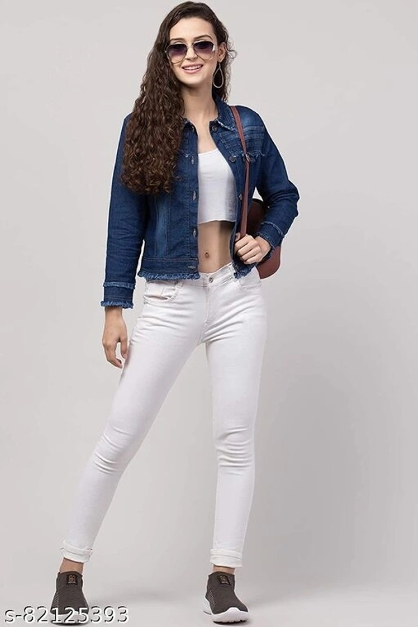 WOMEN DENIM JACKET RAF LOOK LIGHT BLUE - Nevy Blue, XL-34