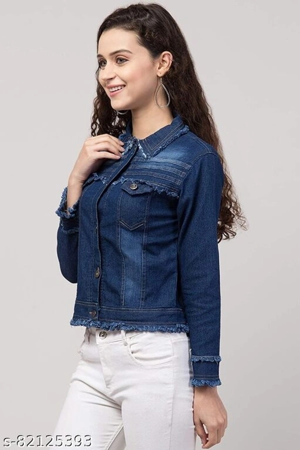 WOMEN DENIM JACKET RAF LOOK LIGHT BLUE - Nevy Blue, XL-34