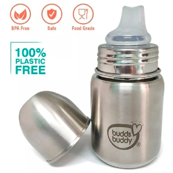Budds Buddy Premium Stainless Steel 3 In 1Feeding Bottle  - 300 ml