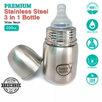 Budds Buddy Premium Stainless Steel 3 In 1Feeding Bottle  - 300 ml