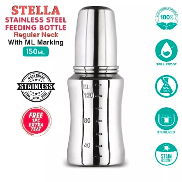 Budds Buddy Stella  Stainless Steel Feeding Bottle 180 ml