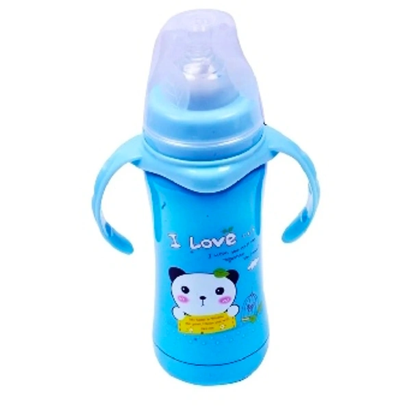 Ole Baby Double Wall Insulated Stainless Steel Anti Colic Feeding Bottle - 240ml