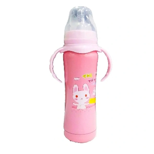 Ole Baby Double Wall Insulated Stainless Steel Anti Colic Feeding Bottle - 240ml