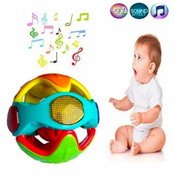Ball Music With Light & Rattle - Multicolor