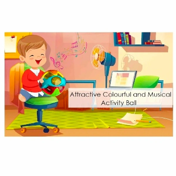 Ball Music With Light & Rattle - Multicolor