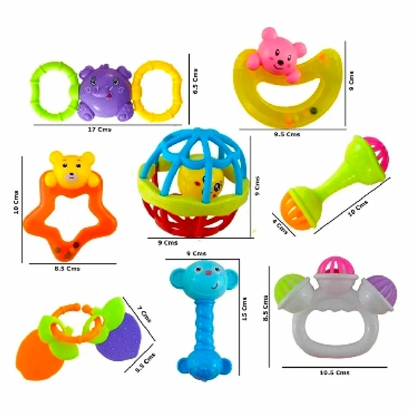 Ball Rattles Set Pack Of 8 Pcs