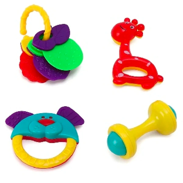 Baby Rattle Set Pack Of 4 - Multicolor