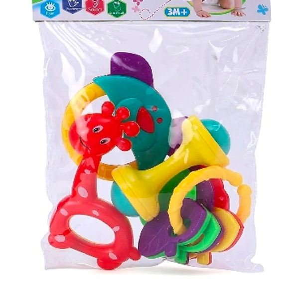 Baby Rattle Set Pack Of 4 - Multicolor