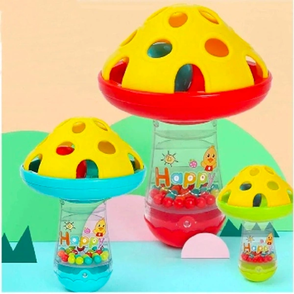 Mushroom Shaped Rattle - Multicolor