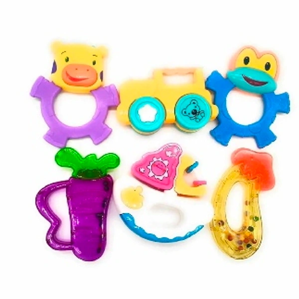 Baby Playser Rattle Set Pack Of 6 - Multicolor