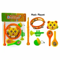 Tambourine & Rattle Set Pack Of 7 - Multicolor