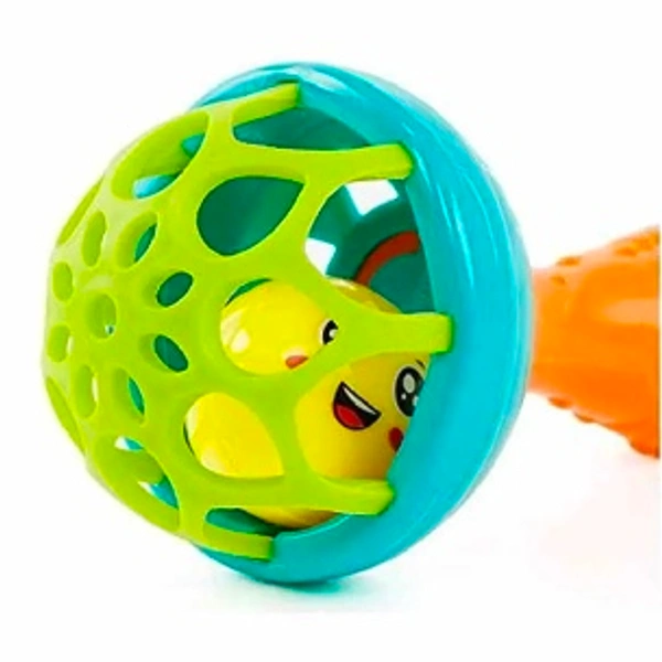 Dumbbell Shaped Rattle Single - Multicolor