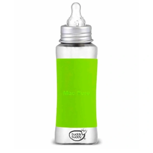Budds Buddy Stella Regular Neck Stainless Steel Feeding Bottle - 330ml
