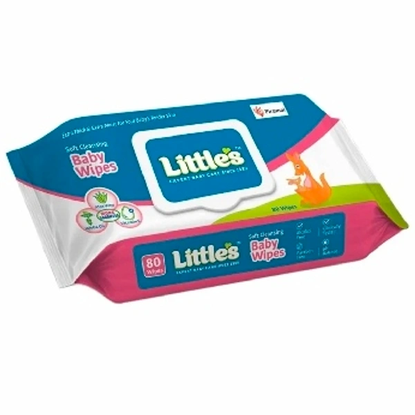 Little's Soft Cleansing Baby Wipes With Lid Pack - 80 Pieces