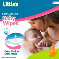 Little's Soft Cleansing Baby Wipes With Lid Pack - 80 Pieces