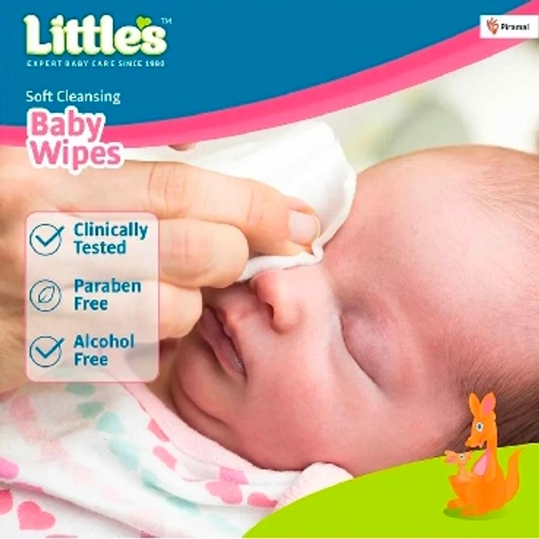 Little's Soft Cleansing Baby Wipes With Lid Pack - 80 Pieces
