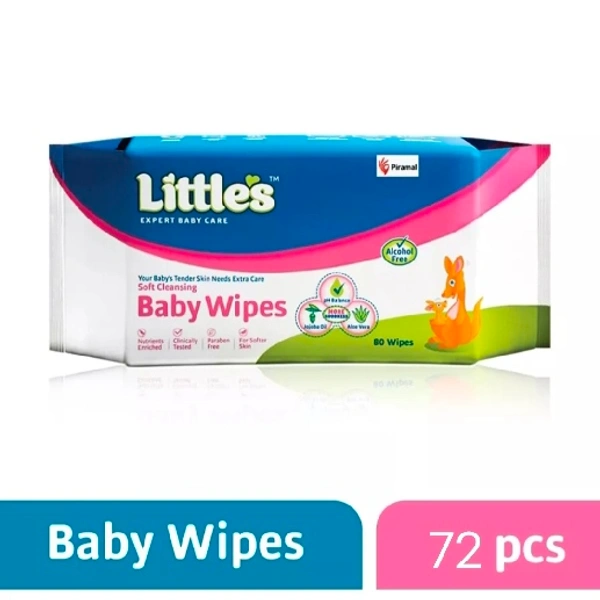 Little's Soft Cleansing Baby Wipes  - 72 Pieces